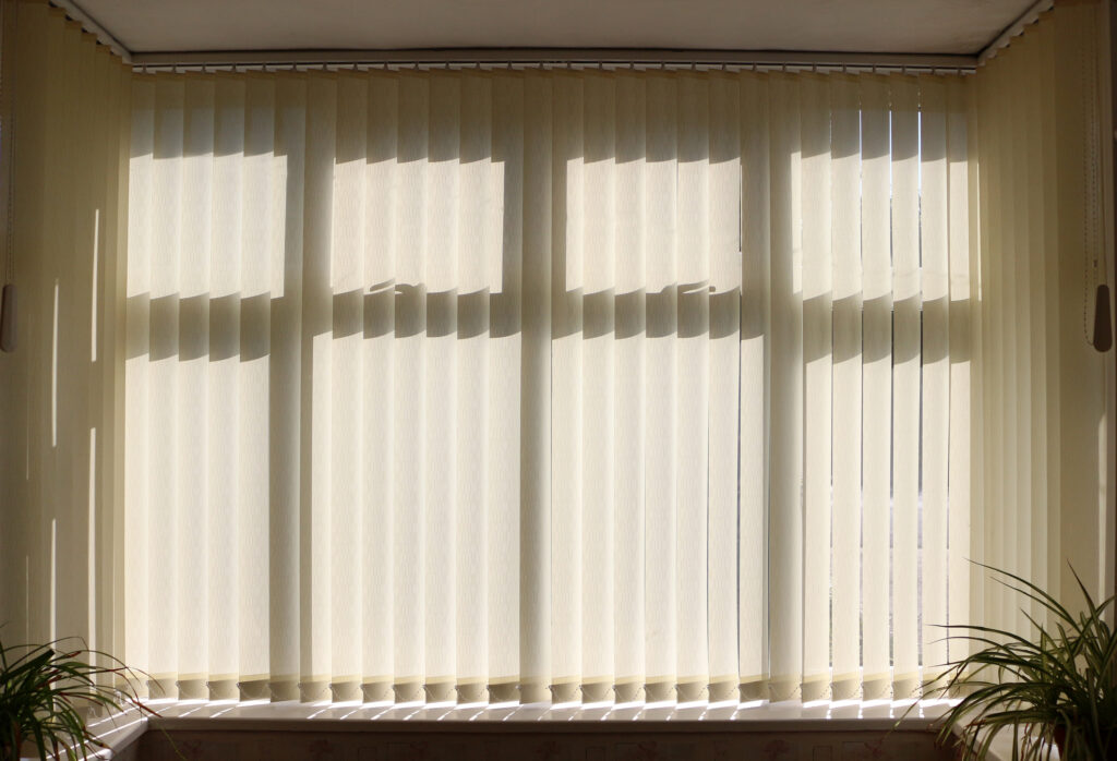 Vertical blinds for large windows and sliding doors